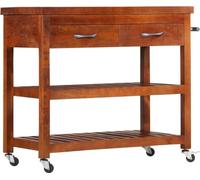 Chariot de service 100x48x89 cm en bois massif d'acacia