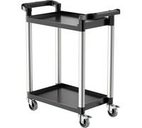 Chariot de service à deux niveaux 136kg - Chariot à outils polyvalent 800x410x945mm - Chariot à outils pour ateliers et entrepôts