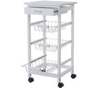 Chariot de service à roulettes MENDLER HWC-B69 76x37x37cm blanc Blanc G