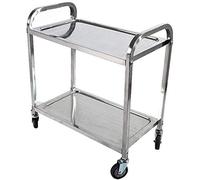Chariot de service chariot de cuisine chariot de traiteur 2 couches en acier inoxydable roulant voiture collection mobile vaisselle chariot d'assemblage chariot (taille : 75 x 40 x 83 cm) -75 x 40 x