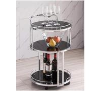 Chariot de service - Chariot de rangement à roulettes pour boissons et thé, armoire multifonction sur roulettes, parfait pour la maison et le divertissement