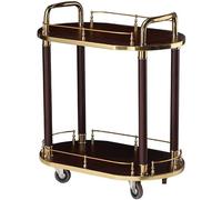 Chariot de service de bar de luxe pour hôtels et restaurants, chariot à boissons entièrement assemblé sur roulettes, élégant chariot de service pour boissons alcoolisées et thé, idéal pour les hôtels