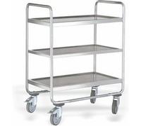 Chariot de Service Démontable 3 Niveaux L 810 à 910 mm - Pujadas - Inox910 mm