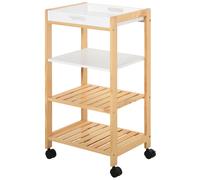 HOMCOM - desserte - Bois - 40x30x76cm - Bois naturel