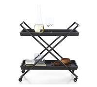 Chariot de service en métal pour thé, vin, nourriture et boissons, chariot de bar pour restaurants, hôtels, mariages et fêtes, solution de restauration élégante pour toutes les occasions