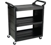 Chariot de service exécutif noir Rubbermaid Noir G