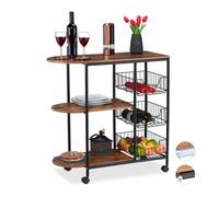 Chariot de service - gueridon - tablette porte instruments - accessoires Relaxdays - 10031524469