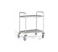 Chariot de Service Inox 2 Niveaux L 880 à 1080 mm - - Inox880 mm
