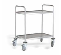 Chariot de Service Inox 2 Niveaux L 880 à 1080 mm - Pujadas