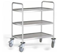 Chariot de Service Inox 3 Niveaux L 880 à 1080 mm - Pujadas - Acier inoxydable980 mm2501080