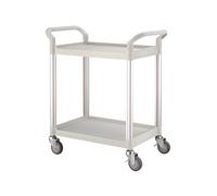 Chariot de service polypropylène Gris clair 2 Plateaux 800 x 480 x H950 mm Matériel CHR Pro