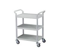 Chariot de service polypropylène Gris clair 3 Plateaux 800 x 480 x H1000 mm Matériel CHR Pro