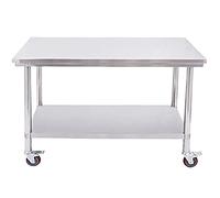 Chariot de service portable pour barbecue avec chariot et table de four à pizza - Station de cuisine d'extérieur idéale pour les fêtes, les pique-niques et les grillades - Design compact 78,7 x 58,4 x