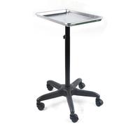 Chariot de service pour coiffeur, réglable en hauteur, design léger, argenté
