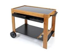 CHARIOT DE SERVICE POUR PLANCHA GAZ OU ELECTRIQUE BARBECUE SUR ROULETTES