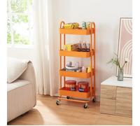 Chariot de service Pyhäntä à 4 paniers acier 104 x 46 x 35 cm orange