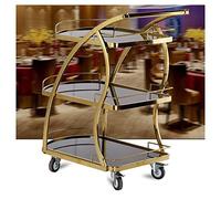 Chariot de service roulant avec roulettes, durable et mobile pour club, salon, cuisine