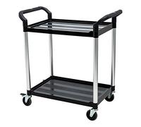 Chariot de Service STIER avec 2 étagères, 750 mm de Longueur x 460 mm de Largeur x 825 mm de Hauteur