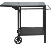 Chariot de service VEVOR Chariot de cuisine 97,2 x 64 x 75,5 cm Chariot de repas grillagé d'extérieur avec double plateau, Table grillagée mobile pour la préparation des repas, Plateau de table multif