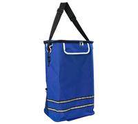 Chariot De Shopping Vidaxl Avec Roues Et Poignée Réglable Bleu 40 L