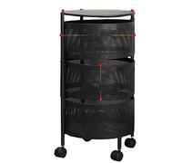 Chariot de sol rotatif multicouche amovible avec panier en maille, chariot de rangement respirant anti-chute pour cuisine, salon, chambre à coucher