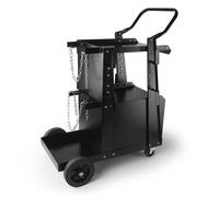 VEVOR Chariot de Soudage à 2 Niveaux Chariot Poste à Souder Armoire Antivol Verrouillable Charge 120 kg Roues 360° Chaînes Sécurité Stockage Réservoirs pour Atelier TIG ARC MMA Découpeur Plasma
