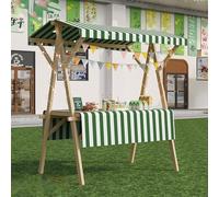 Chariot De Stand De Marché Portable,Chariot De Nourriture De Rue Commerciale,Présentoir Multifonctionnel Avec Roues Verrouillables,Adapté Aux Vendeurs En Plein Air(Dark Green,120cm/47.2in)