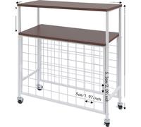 Chariot de stockage, construction durable, mobilité facile, blanc