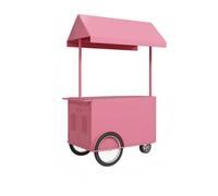 Chariot De Stockage Et D'affichage Grande Capacité, Vente Mobile Robuste En Fer Forgé, For Rues Piétonnes/quartier Commerciaux/lieux D'événements(Pink,135cm/53.2in)