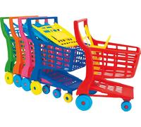 Chariot de supermarché en plastique, assorti L 35 x l 28 x H 53 cm
