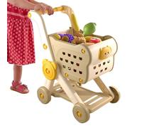 Chariot de supermarché - Ensemble d'épicerie jouet avec fruits et légumes, jeux de fiction dans la cuisine éducative, jouets de rôle pour l'apprentissage préscolaire | Att amusant