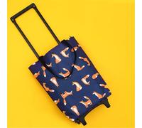 Chariot De Supermarché, Grande Capacité Léger 2 Roues Pliant Réutilisable Sac Fourre-Tout De Voyage pour La Maison, Le Supermarché, Porteur De Charge 10kg, Fox