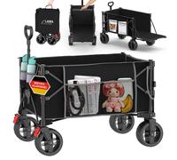 Chariot de supermarché pliable 100kg frein poche latérale hayon porte-bouteilles petit 130l léger noir petit encombrement poignée télescopique