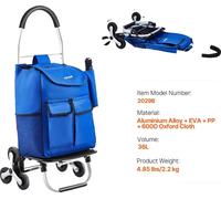 Chariot de supermarché pliable, grande capacité de charge, rangement compact, 150 livres