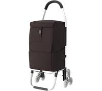 Chariot De Supermarché Pliant Épicerie Laundry Utility Conçu avec Trois Roues Et Un Sac à Provisions étanche Plus Grand Et Une Corde élastique Réglable pour Monte-escalier, GR, E