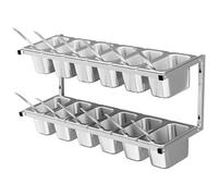 Chariot de table de grill en acier inoxydable à 2 niveaux pour une préparation efficace des pizzas