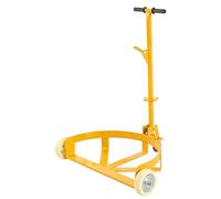 Chariot de tambour en acier, design robuste à 3 roues, capacité de 544,3 kg pour un transport facile des fûts de pétrole et des barils dans les environnements industriels