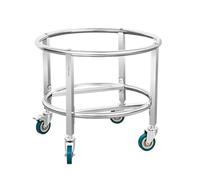 Chariot de tambour isotherme en acier inoxydable - Support robuste et base de bouteille de gaz - Chariot de tonneau durable pour pots lourds et plantes - Usage commercial