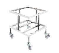 Chariot de tambour robuste en acier inoxydable - Support de marmite multifonction - Base à roulettes pour une mobilité facile