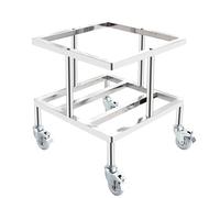 Chariot de tonneau robuste en acier inoxydable - Déménageur de seau amovible pour tonneaux de vin, poubelles, seaux de lavage de voiture, porte-graisses de friteuse et pichets de bouteilles d'eau