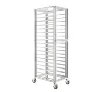 Chariot de transport alimentaire fermé avec roulettes pour cuisine et restaurant