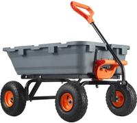 Chariot de transport Chariot de jardin Brouette Chariot à main avec fonction de basculement - capacité de charge 360 kg - chariot de transport de jardin robuste pour l'extérieur