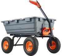 Chariot de transport Chariot de jardin Brouette Chariot à main avec fonction de basculement - capacité de charge 544 kg - aide de jardinage lourde - chariot à main multifonctionnel pour les travaux de