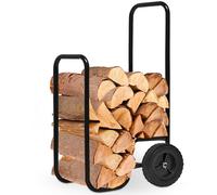 Chariot de transport de bois AUREL, 56x45x105 cm, noir