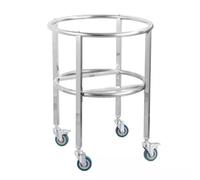 Chariot de transport de soupe à roulettes, en acier inoxydable, support de thermos de cuisine commercial, design robuste de diamètre pour la restauration et le service alimentaire