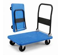 Chariot de transport, diable, chariot bagages, chariot plateforme pliable 300 kg