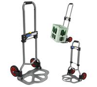 Chariot de Transport Diable Gerbeur Pliable 60 KG Main Panier Aluminium
