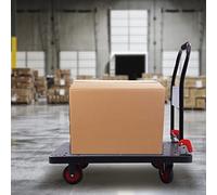 Chariot de transport, diable, pliable à une main, 400 kg, chariot à plateforme, chariot silencieux avec freins pour garage, atelier, jardin, etc