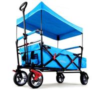 Chariot de transport enfant - Bleu - FUXTEC City Cruiser - pliable charge 75 kg