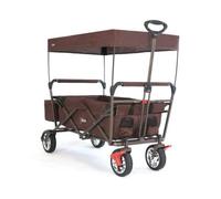 Fuxtec Chariot City Cruiser Marron, L'Original, Chariot de Jardin Pliable pour Enfants, Transport, Plage, Ville, Forêt, à Tirer ou à Pousser, Capacité De Charge 75 kg